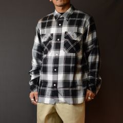 レーヨンチェック シャツ （BLK）