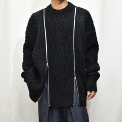 ZIPPED FISHERMAN KNIT SWEATER"
