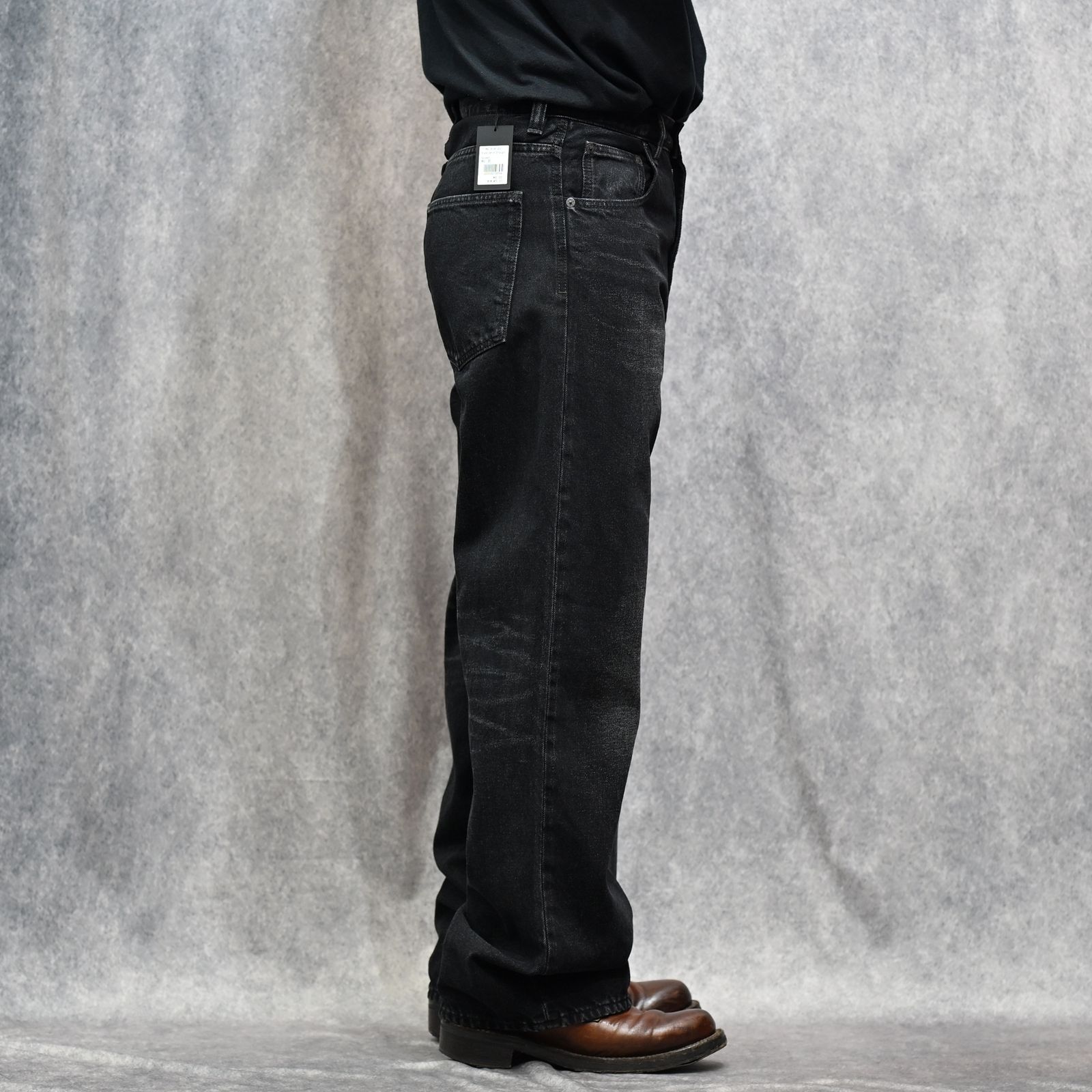× YUKI TANAKA Wide Straight Pants （BLK） ワイドストレート デニムパンツ （ブラック）｜YT-MND-06