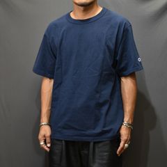CHAMPION 7OZ ”chord” EMBROIDERY SHORT SLEEVE TEE (NAVY) / チャンピオン ロゴ刺繍 半袖Tシャツ