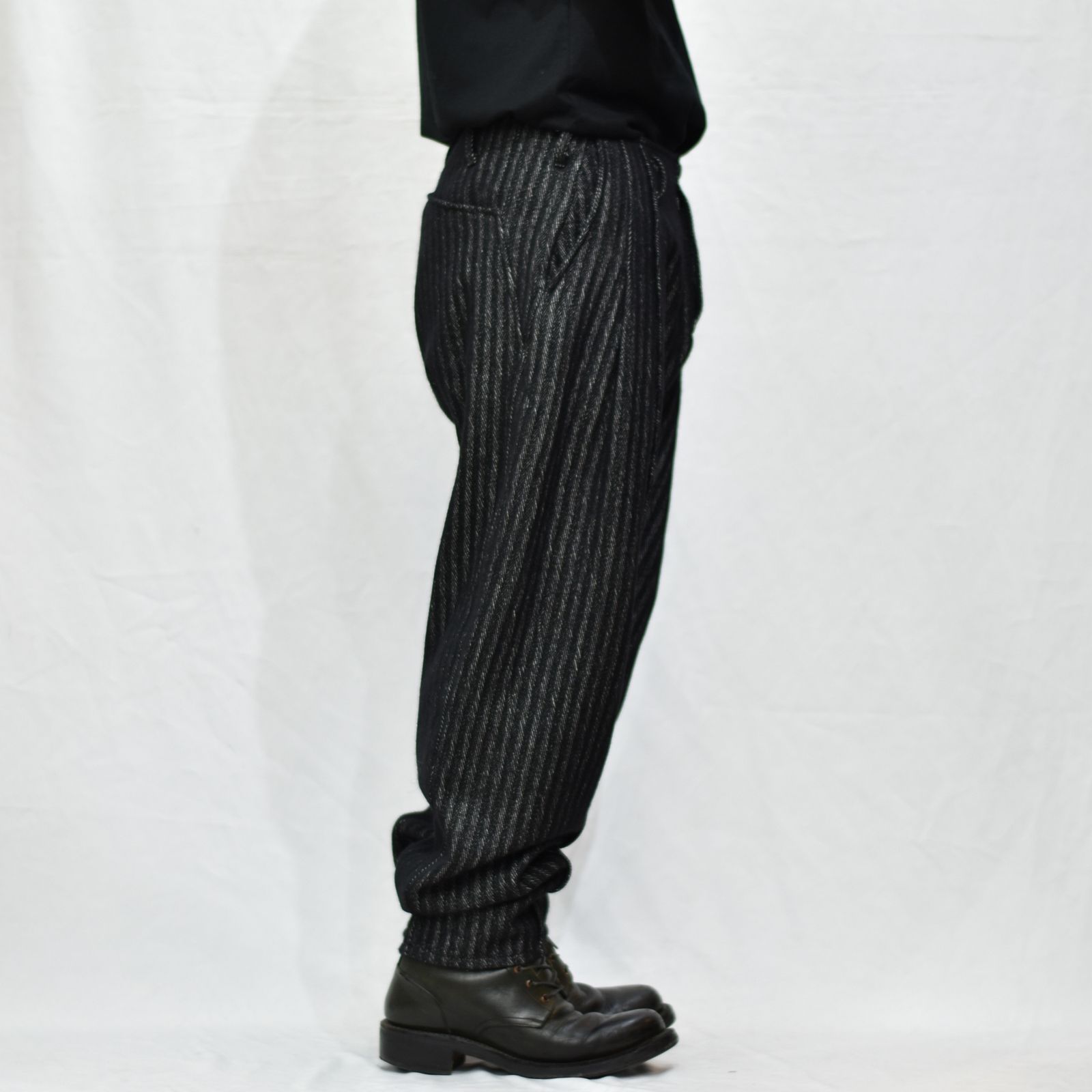 WOOL COTTON PANTS 2TUCK UNLINED BP-1