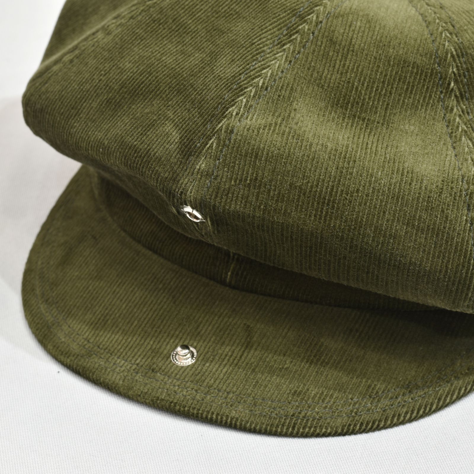16W Couduroy Casquette "OLDBOY" (HUNTER GREEN)｜コーデュロイ キャスケット｜Y01005