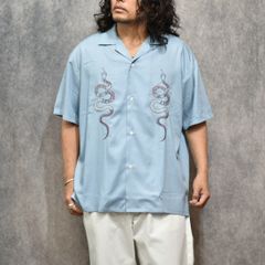 EMBROIDERY SNAKE S/S SH ＜MIHO MURAKAMI DESIGN＞ (Lt.BLUE)｜× 村上実帆 スネーク 刺繍 半袖シャツ｜CL-26SS001MM