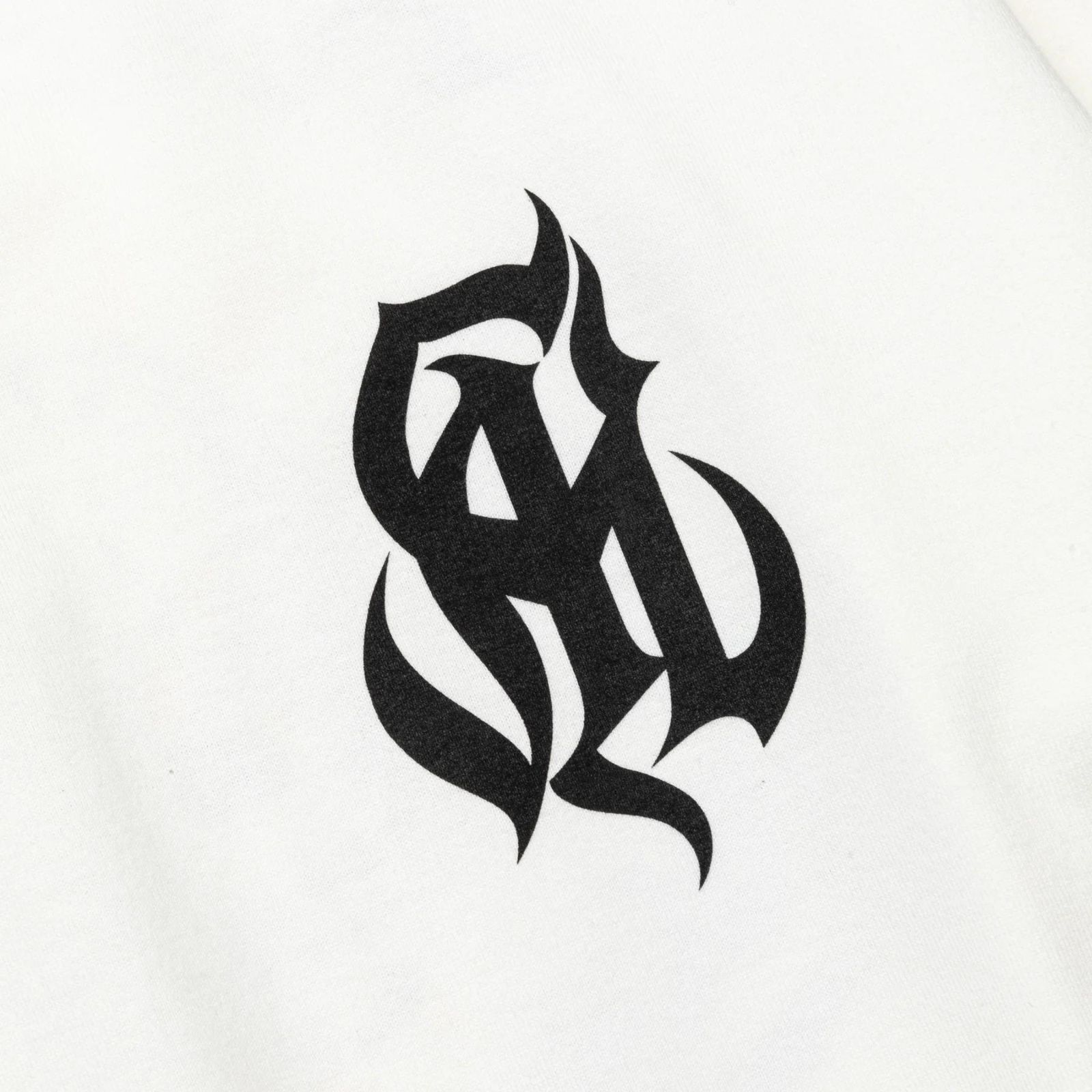LUCKY SKULL RING LOGO DROP SHOULDER L/S TEE (WHITE) / ラッキースカルリング ロゴ ドロップショルダー ロンT