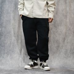 HIGH GAUGE DOUBLE KNIT SWEAT RELAX PANTS (BLACK)｜ダンボールニットスウェットパンツ｜CL-25AW020
