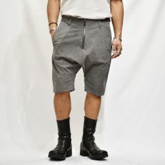 FRONT ZIP SARROUEL SHORT PANTS / UNLINED