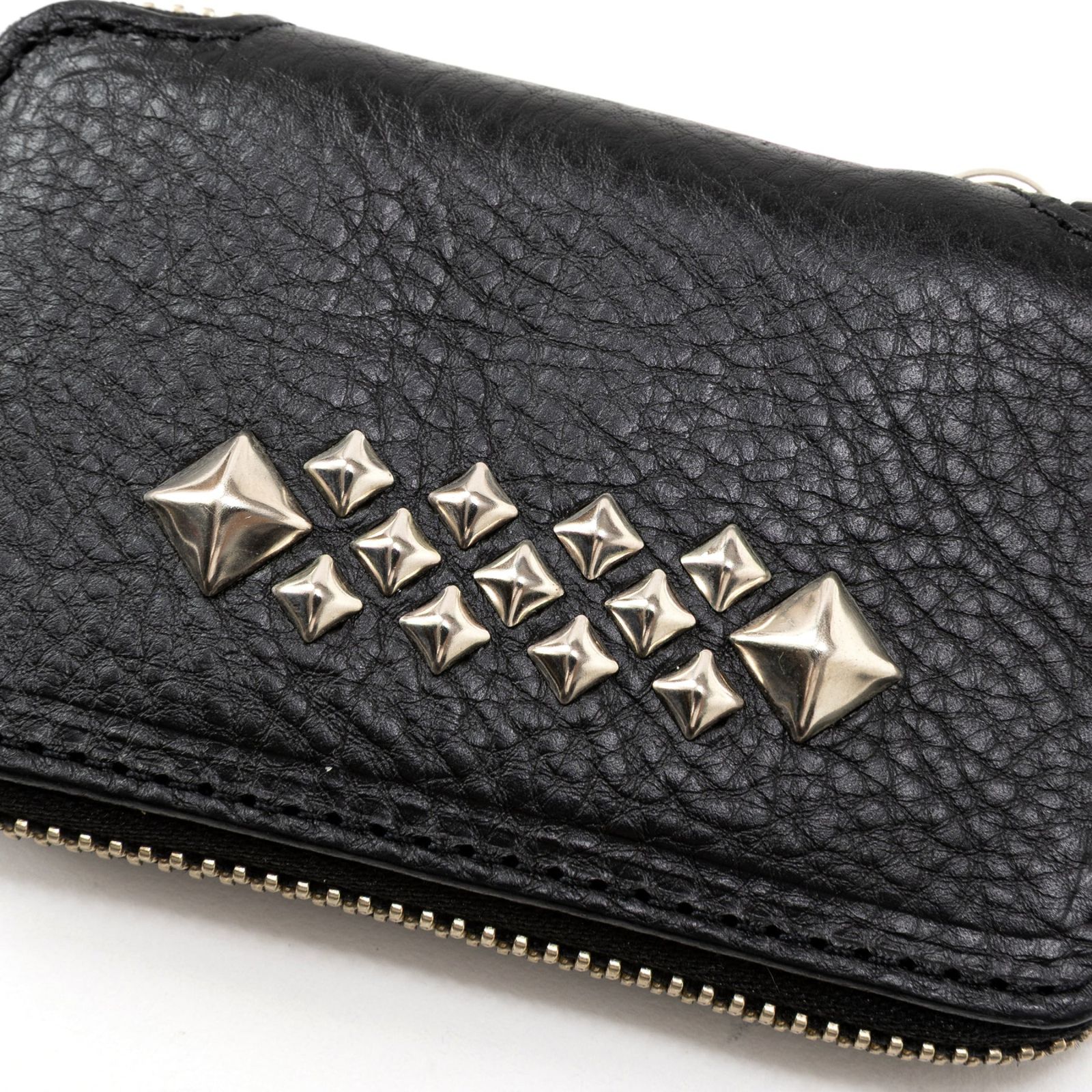 STUDS LEATHER COIN CASE (BLACK)｜スタッズレザー コインケース｜CL-26SS011LE