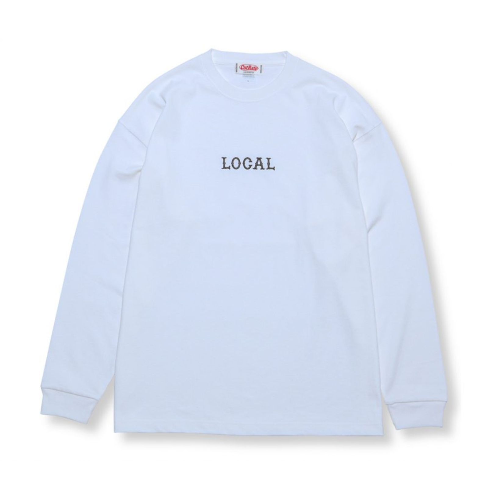 CLASSIC LOCAL LOGO EMBROIDERY L/S TEE (WHITE) / ローカル ロゴ刺繍 ロングスリーブ Tシャツ