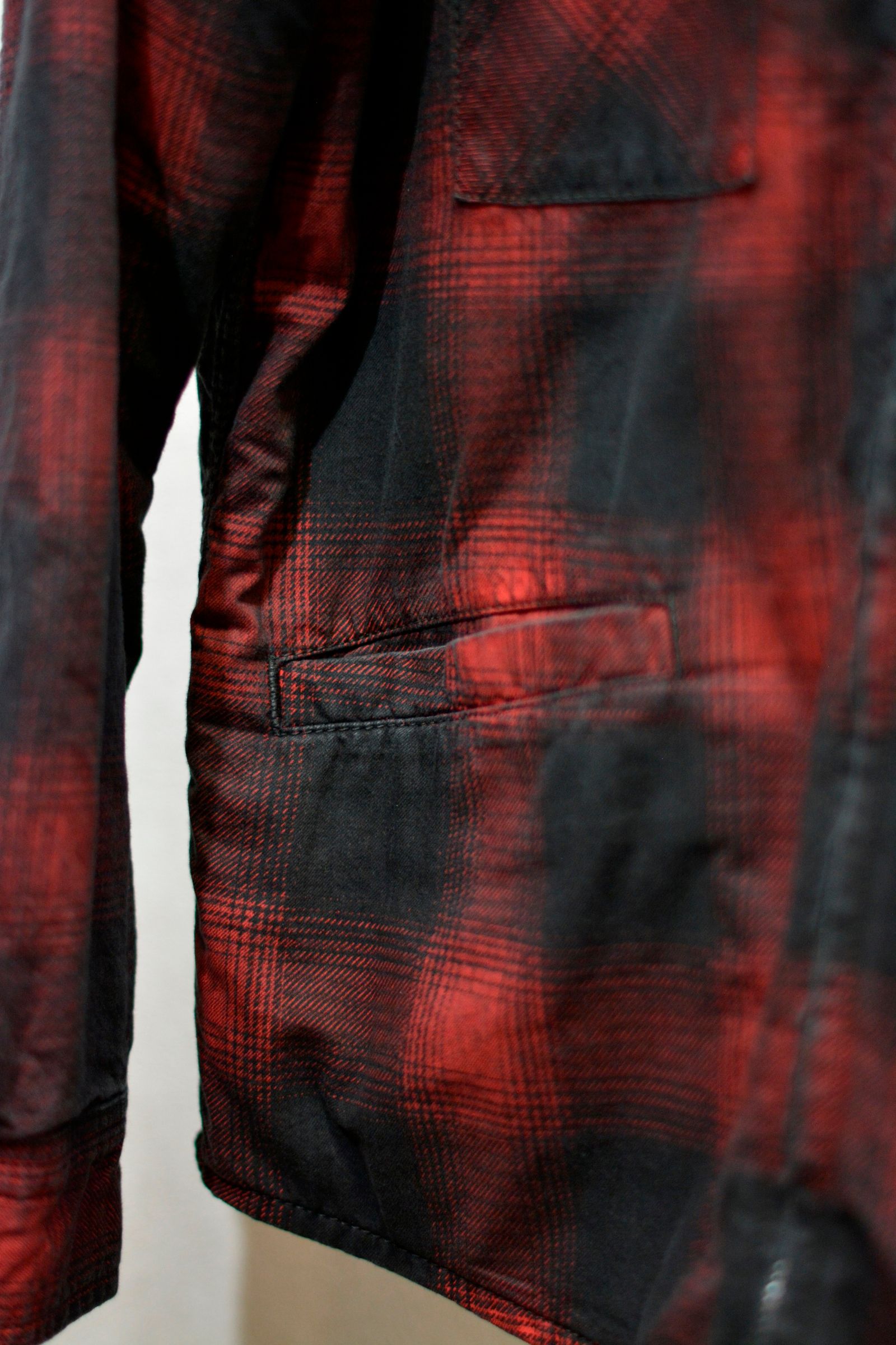 Black Denim Check Quiltriner Shirt BZ RPT