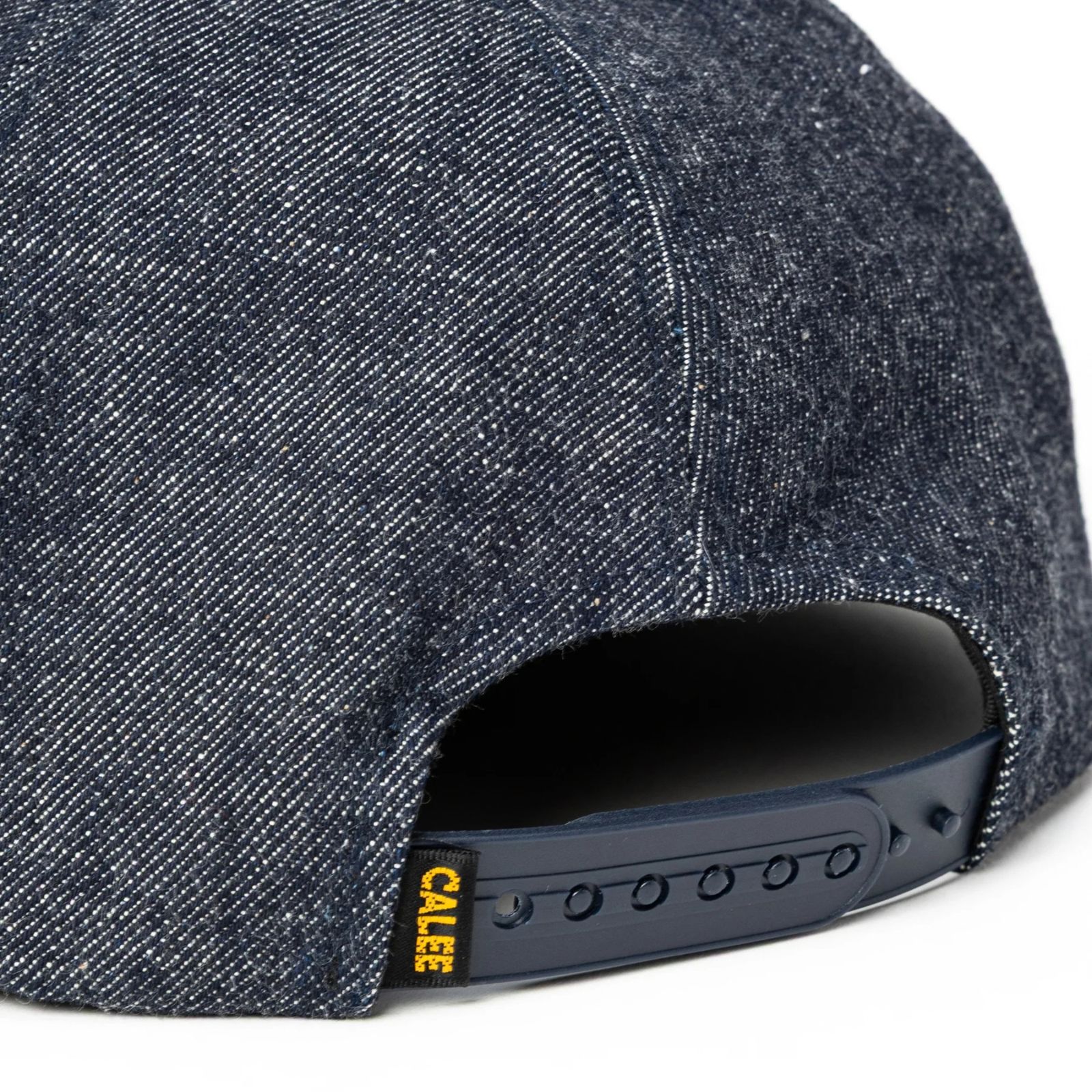 LEATHER WAPPEN DENIM CAP (INDIGO BLUE)｜レザーワッペン デニム ベースボールキャップ｜CL-26AWCP001