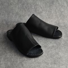 × Portaille GUIDIオイルカーフ サンダル (BLACK /ブラック)