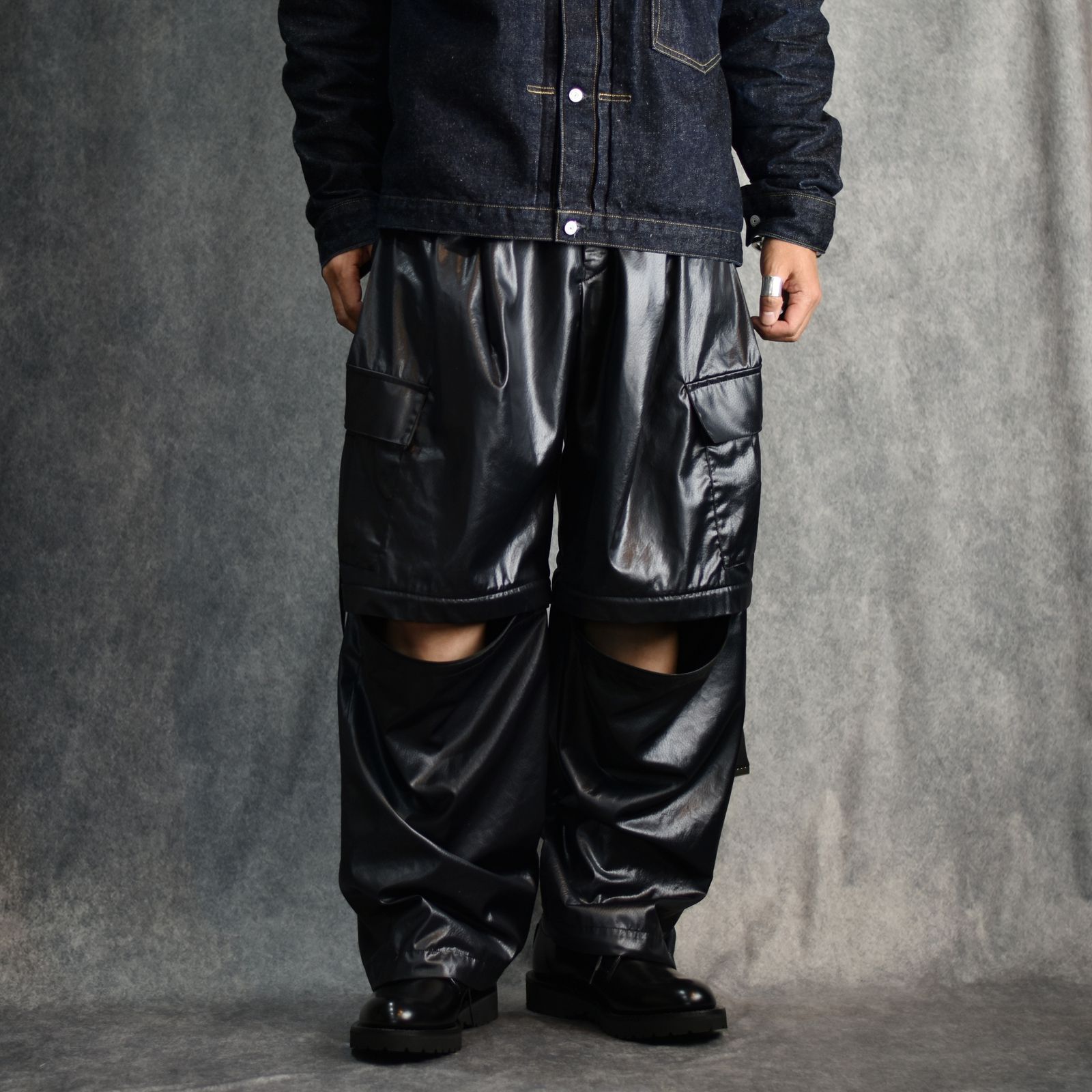 デタッチャブルワイドカーゴパンツ / LB25SS-PT05-FFL (BLACK)