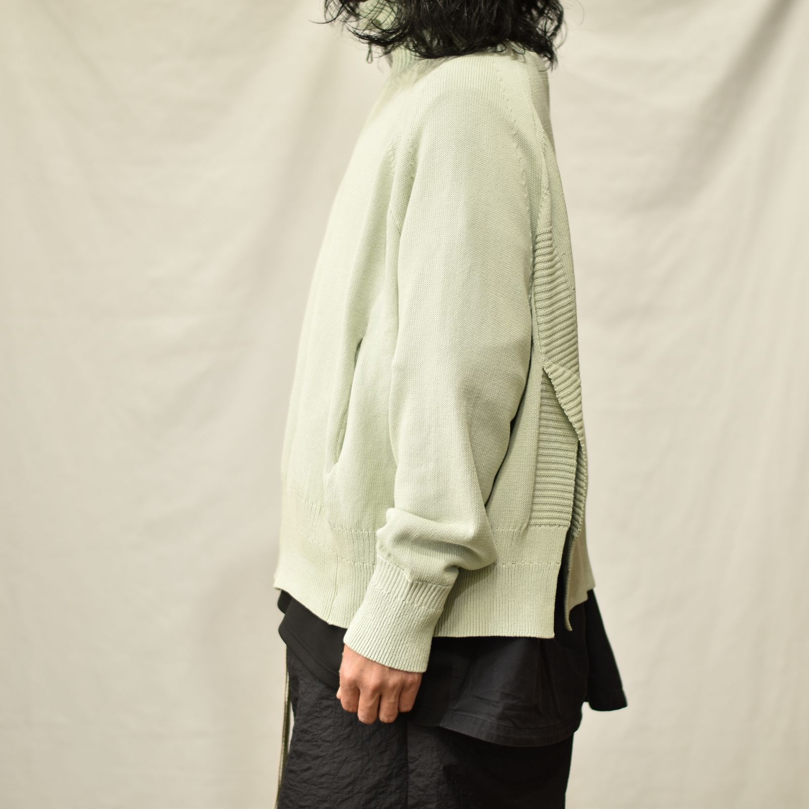 ハイネックニットブルゾン / LB23SS-KNBL01 (SPRING GREEN)