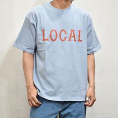 CUTRATE CLASSIC LOCAL LOGO HEAVY WEIGHT DROPSHOULDER S/S -T-SHIRT (ACID BLUE)