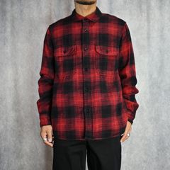 Distortion Ombre Check Flannel Over SH （RPT） /  オンブレーチェック シャツ （レッド） 2410-5001