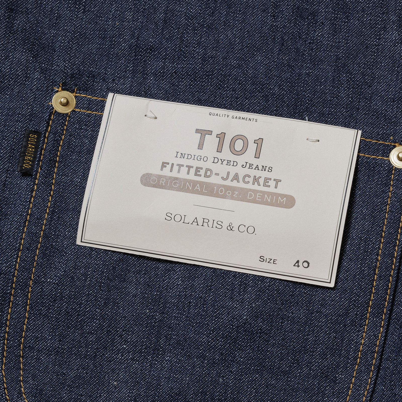 10oz Denim Jacket "T101" (INDIGO(RIZID)) / 10オンス リジッド デニムジャケット
