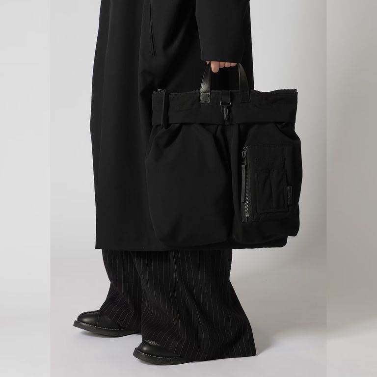 Y's - WOOL GABARDINE HELMET BAG (BLACK) / ウールギャバ Y's - WOOL GABARDINE HELMET BAG (BLACK) / ウールギャバ