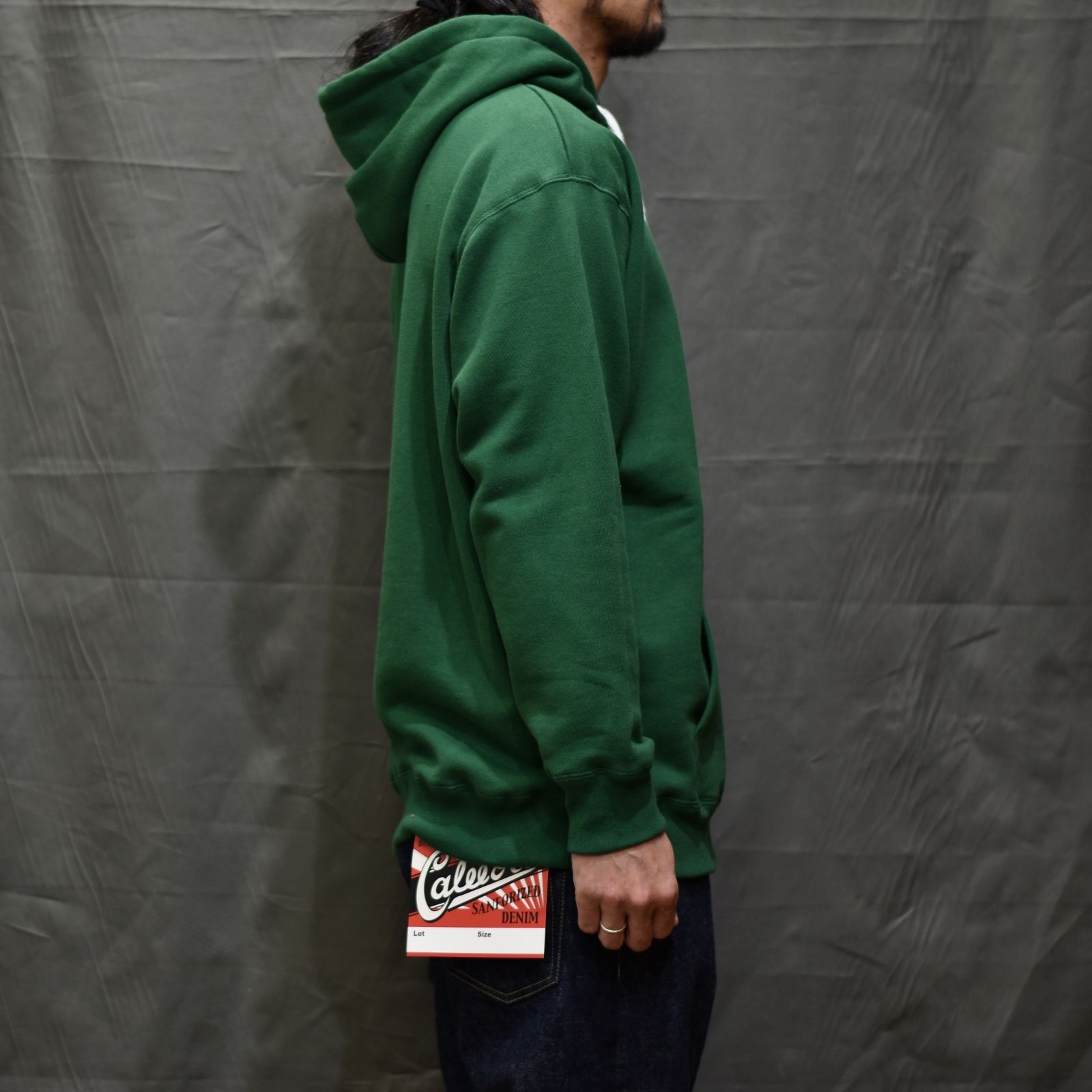 CALEE RC LOGO PULLOVER HOODIE (GREEN)