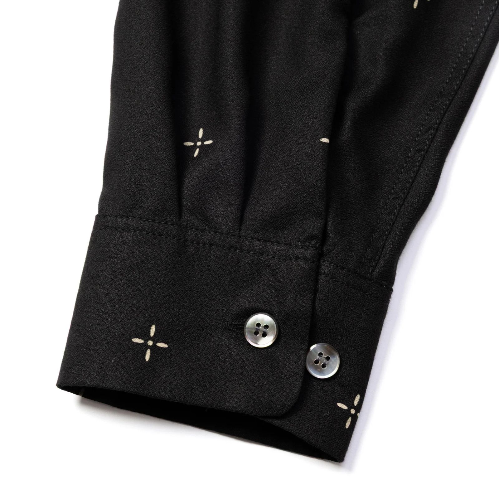CROSS PATTERN SH (BLACK)｜クロス柄 オープンカラー 長袖シャツ｜CL-26AWCRS003