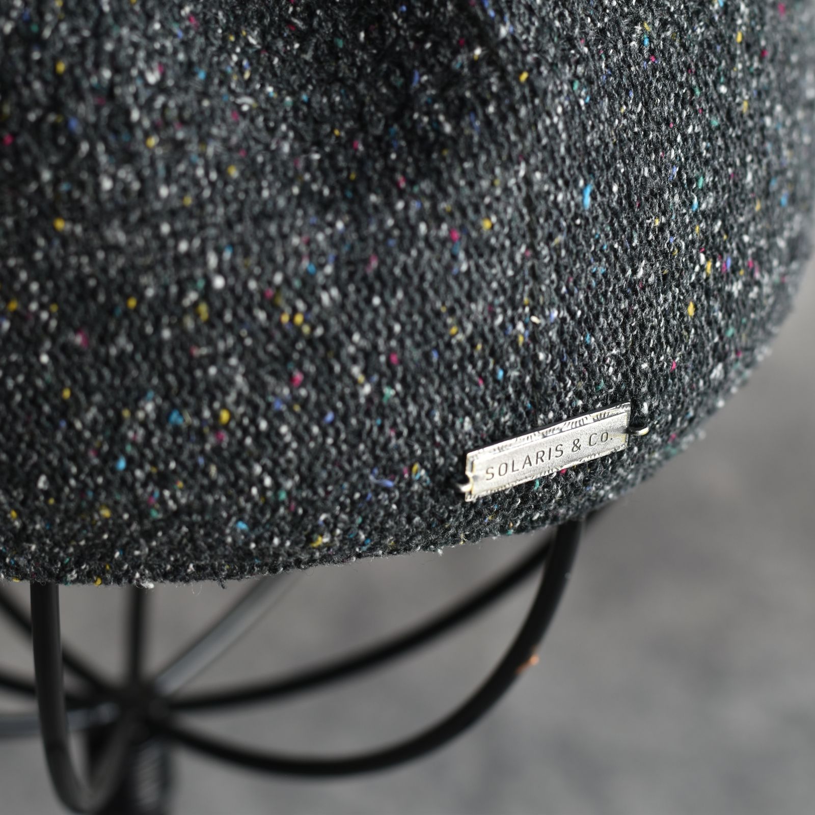 Silk Hunting Cap "GENTLEMAN" (BLACK) / シルク ハンチング帽