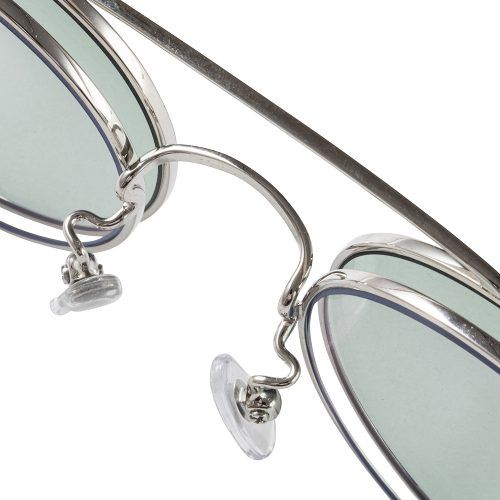 FLIP UP TYPE CIRCLE METAL GLASSES (SILVER.GREEN) / フリップアップタイプ サークルメタル グラシズ