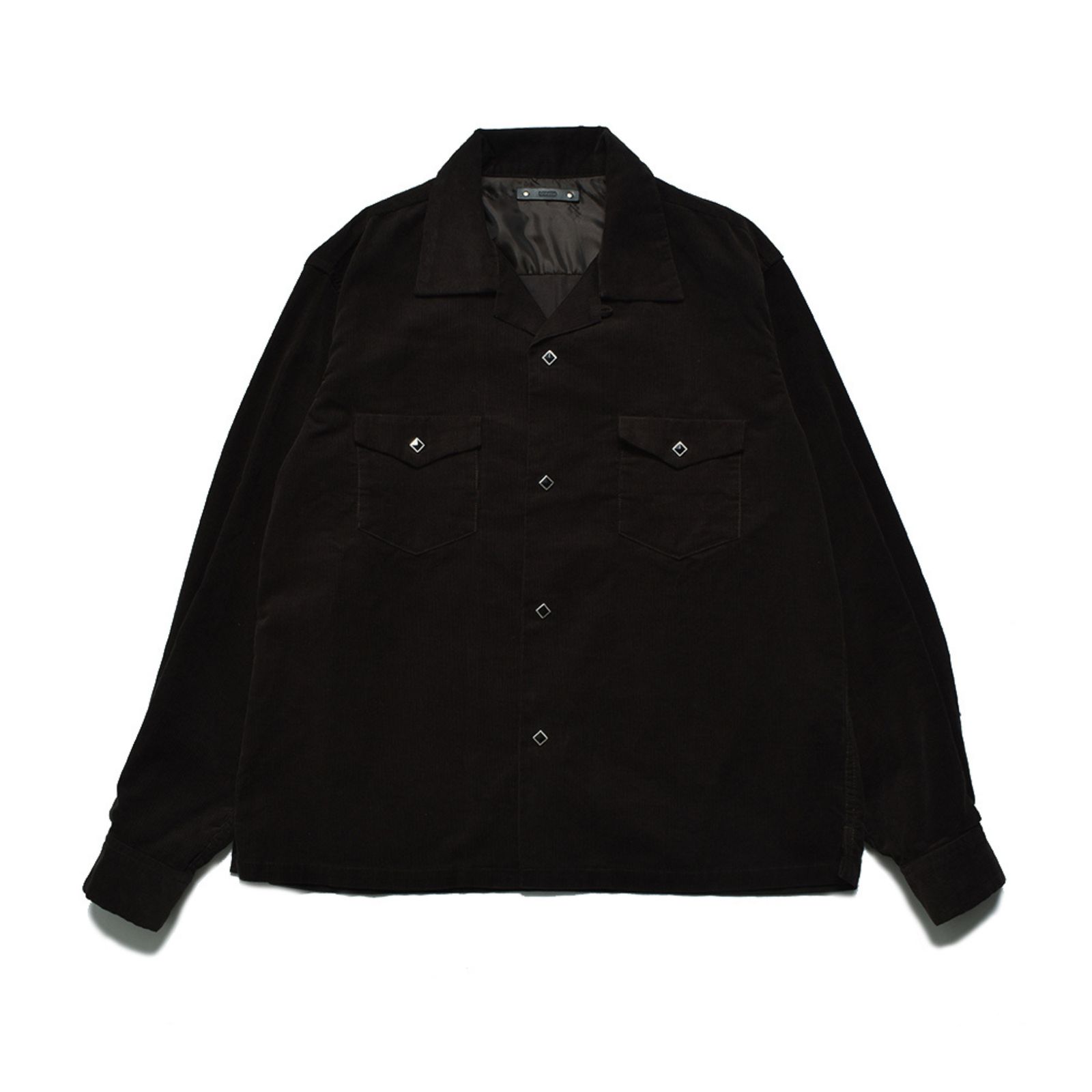 Narrow Corduroy Western Open Collar SH （DBR） / ウエスタン コーデュロイシャツ （ブラウン） 2508-5001