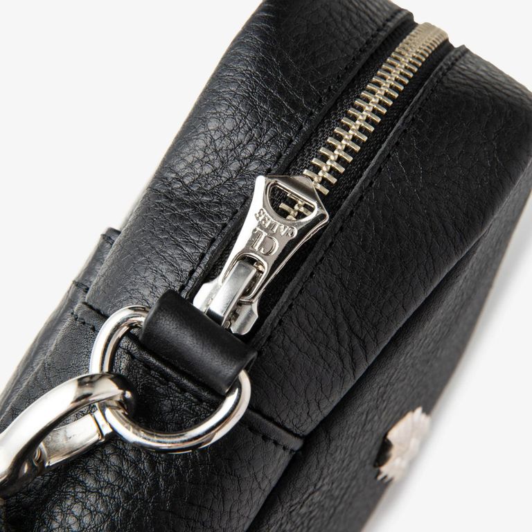 CALEE - STUDS LEATHER SHOULDER POUCH <TYPE A> (BLACK CALEE - STUDS LEATHER SHOULDER POUCH <TYPE A> (BLACK