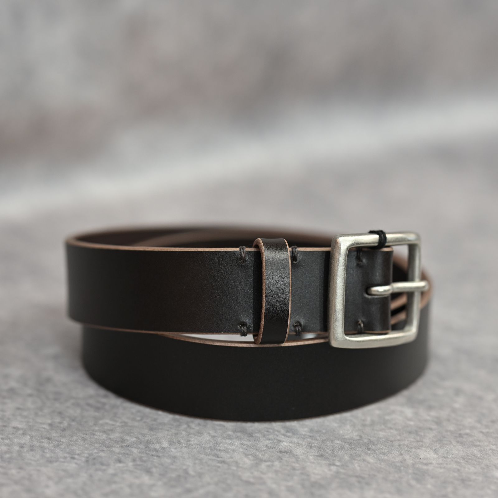 Leather Officer Belt （DBR） / レザー ベルト （ダークブラウン） / LBT-017