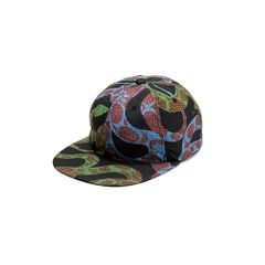 ALLOVER SNAKE PATTERN CAP (BLACK) / スネーク柄キャップ