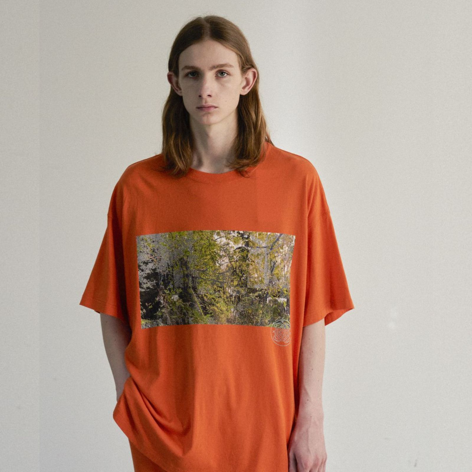 FOREST BIG TEE (ORANGE) / 森林(カモフラージュ柄) ビッグ Tシャツ