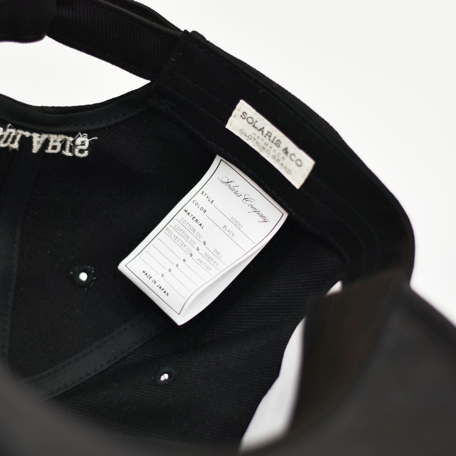 Saling Long Visor Cap "FANBOY" (BLACK)｜キャップ｜Y01010