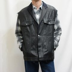 B.Covered Denim Tuxedo Gilet
