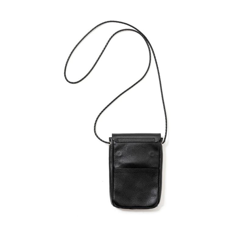 CALEE - STUDS LEATHER SHOULDER POUCH (BLACK) / スタッズレザー