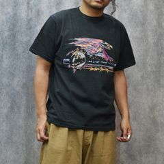 BINDER NECK EAGLE LOGO VINTAGE TEE ＜NATURALLY PAINT DESIGN＞ (BLACK) / プリントTシャツ