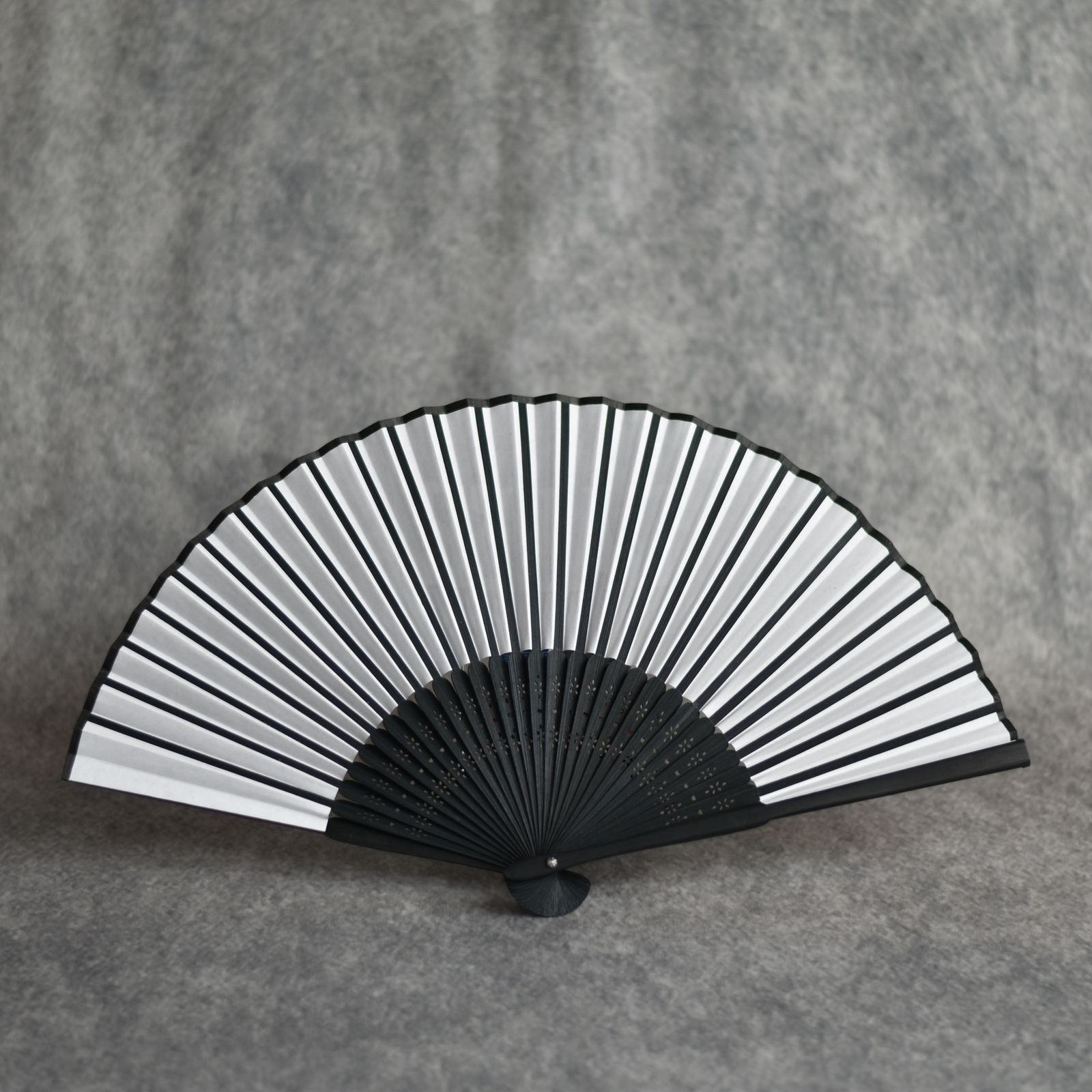 ALLOVER SNAKE PATTERN HAND FAN (BLACK) / スネーク柄 扇子