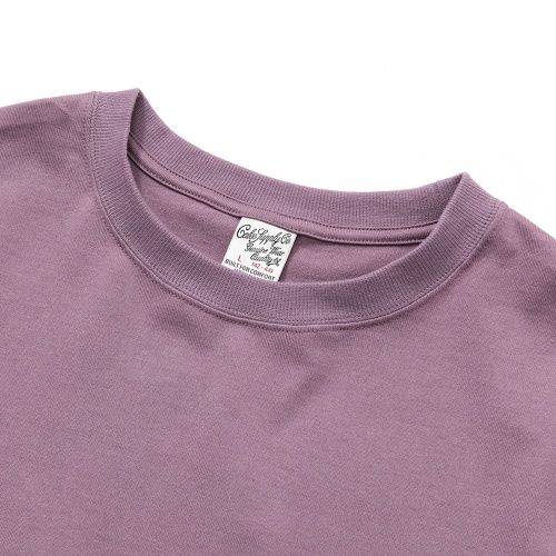 DROP SHOULDER LOGO EMBROIDERY T‐SHIRT (PURPLE)