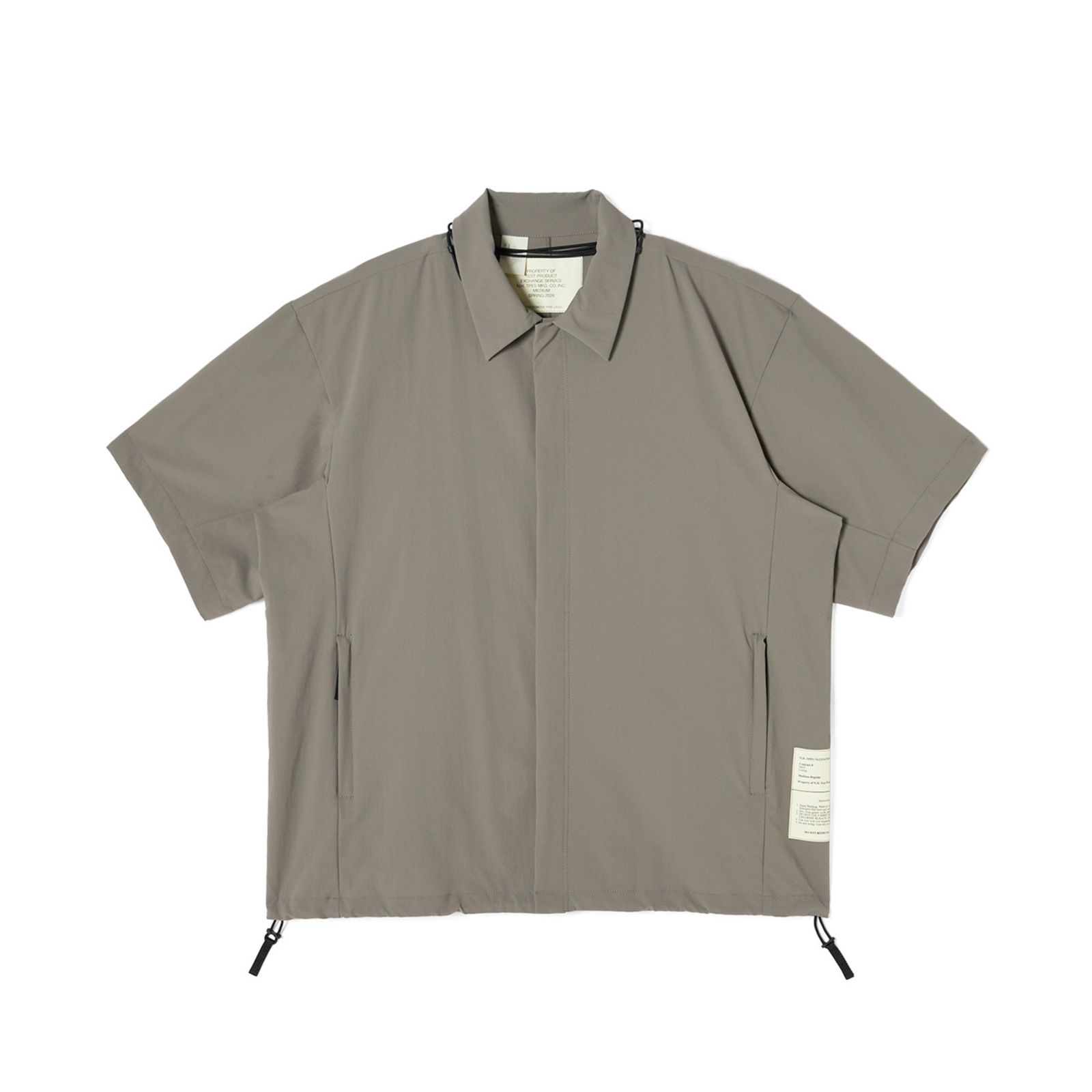 DRAWSTRING SHIRT （GRAY / グレー）｜半袖 シャツ｜9261-SH51-004