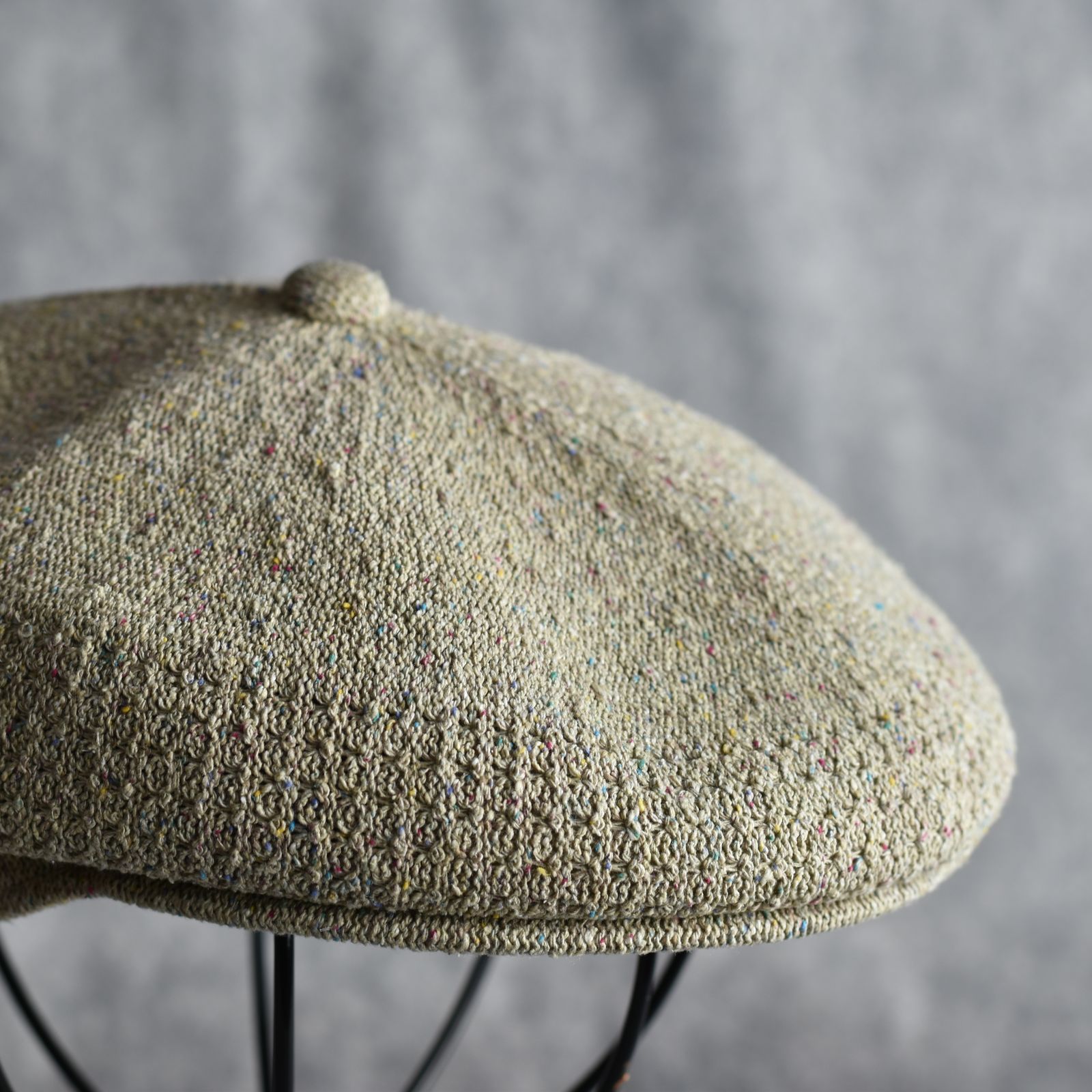Silk Hunting Cap "GENTLEMAN" (BEIGE) / シルク ハンチング帽