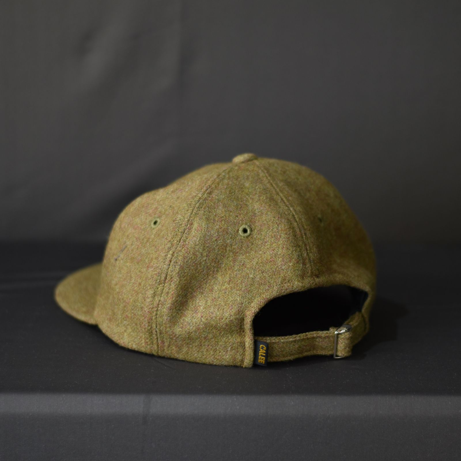 CALEE - EMBROIDERY WOOL RETRO CAP (OLIVE) / 刺繍 ウール レトロ