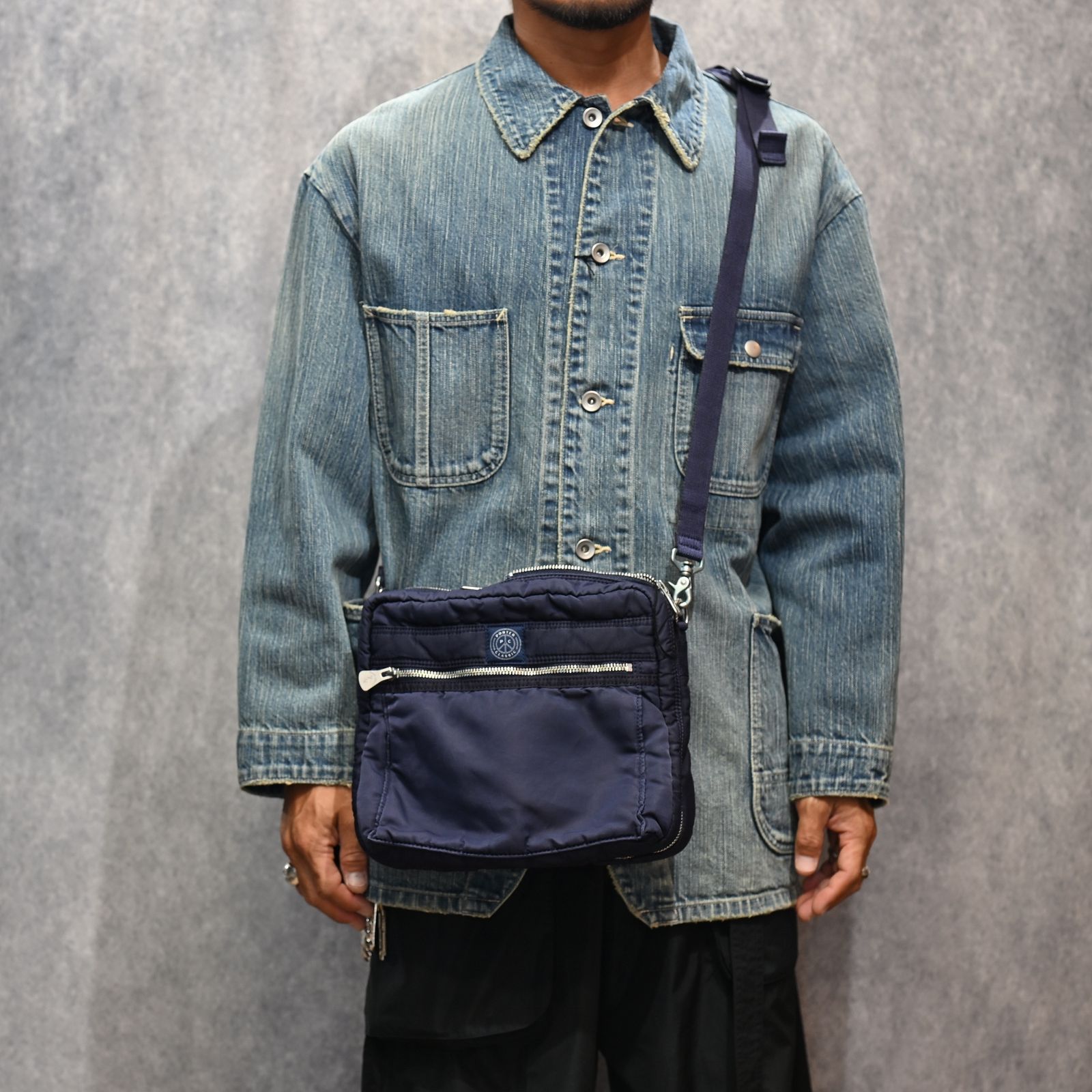 SUPER NYLON SIMPLE SHOULDER BAG (BLUE) / スーパーナイロン ショルダーバッグ （ブルー） PC-015-3075-10