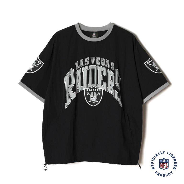 CALEE - × NFL RAIDERS S/S NYLON GAME SH (BLACK) / ナショナル 