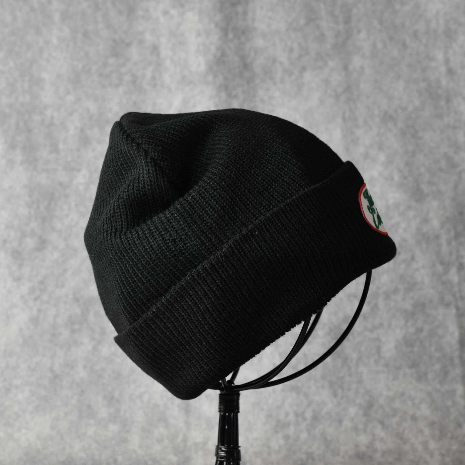 CUTRATE WAPPEN KNIT CAP (RED × GREEN) / カットレイト ワッペン ニットキャップ