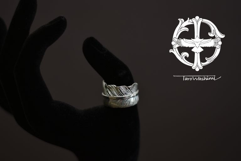 TARO WASHIMI | L old feather ring 02