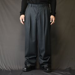 Glen plaid tuck trousers