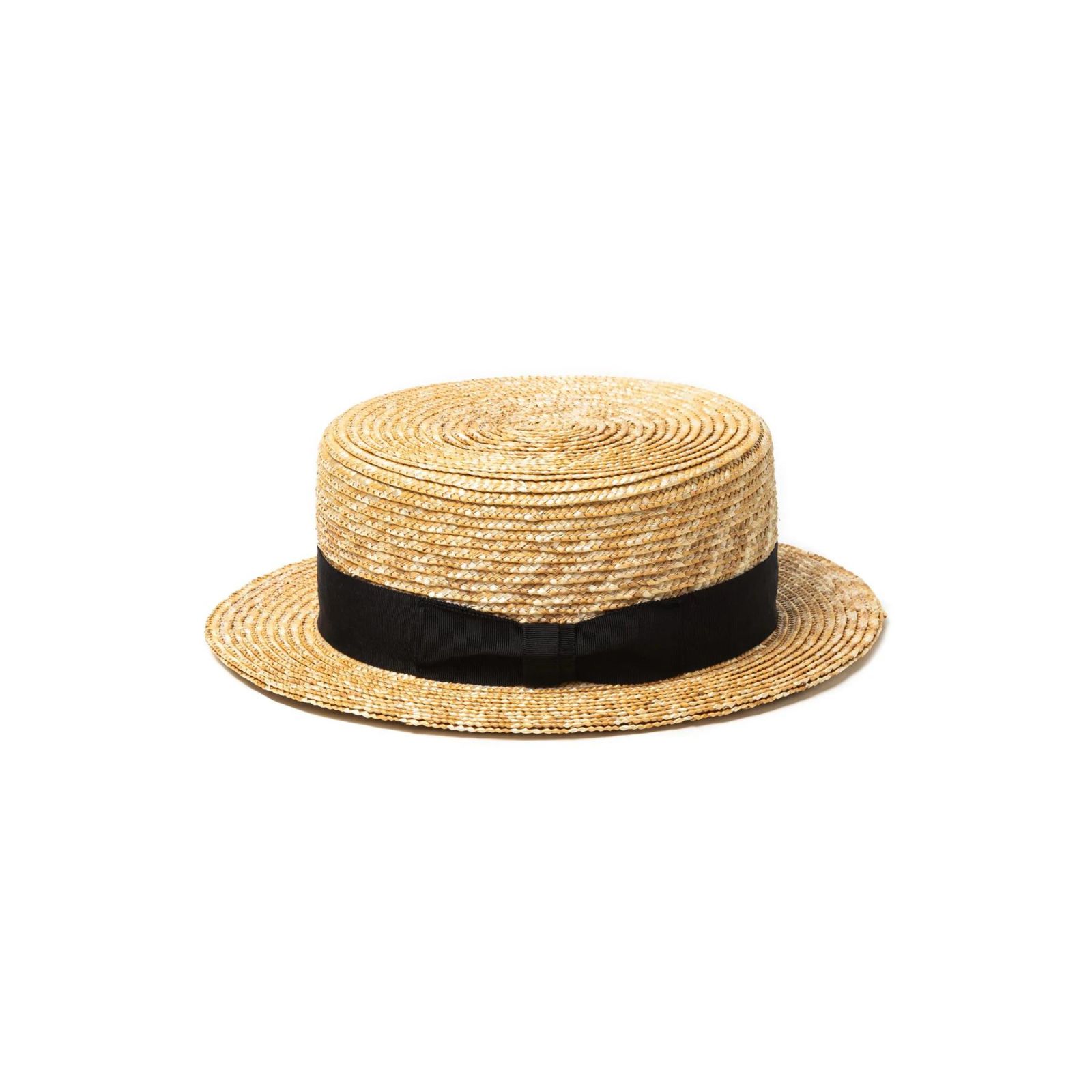 STRAW BOATER HAT (BEIGE) / ストローハット 麦わらカンカン帽