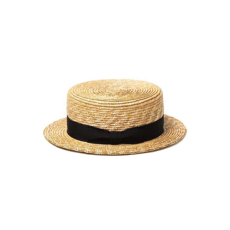 CALEE - STRAW BOATER HAT (BEIGE) / ストローハット 麦わらカンカン帽 | chord online store