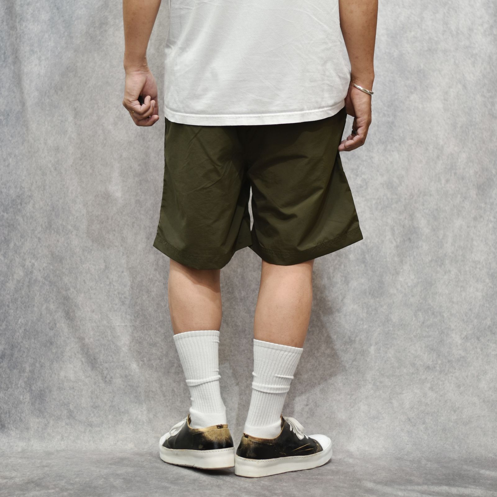 CR LOGO NYLON SHORTS (OLIVE)｜ナイロン ショートパンツ・ショーツ｜CR-26SS015