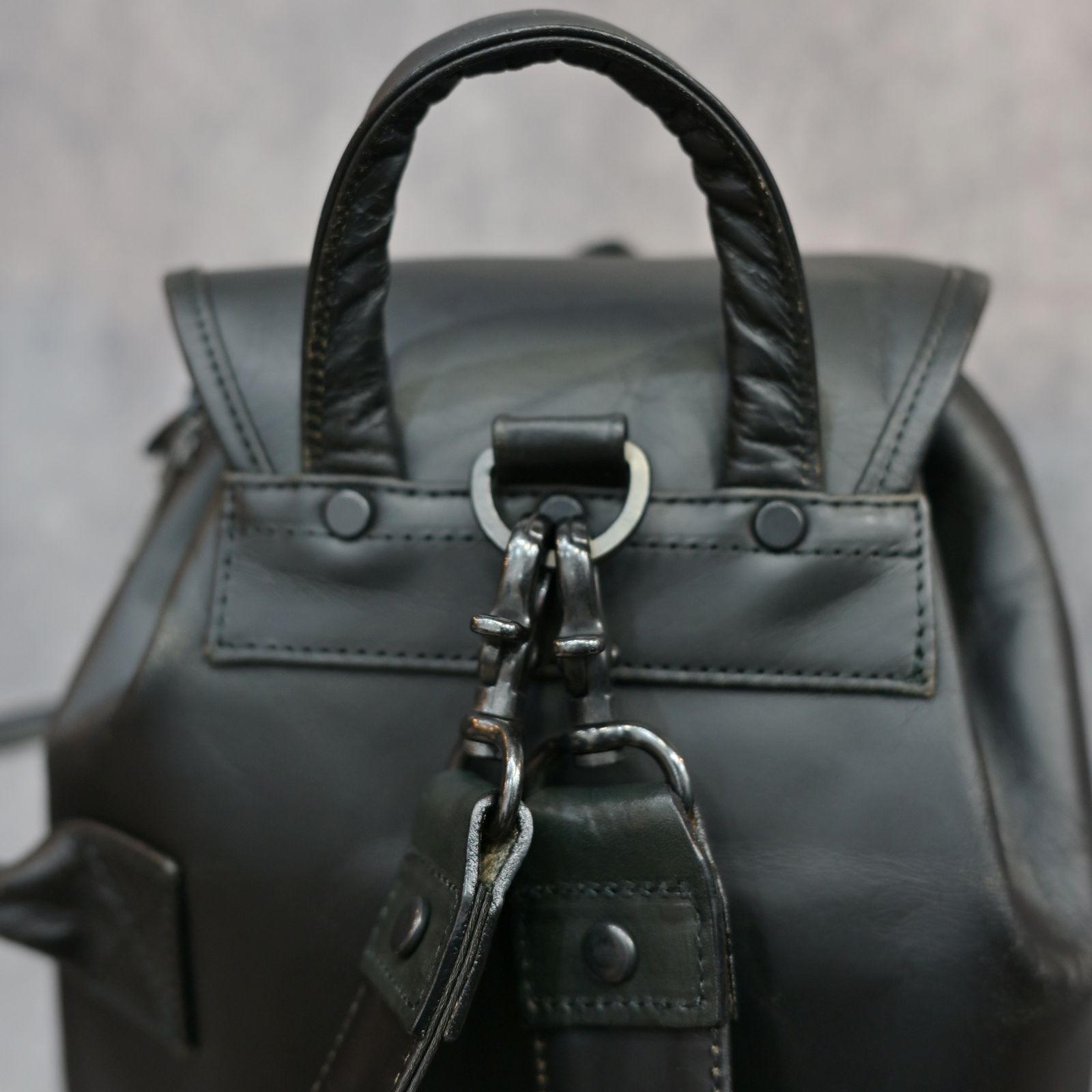 JAPAN HORSE CRACKING VINTAGE 4WAY BOSTON BAG （BLACK）｜ジャパンホース ボストン バッグ｜260-01