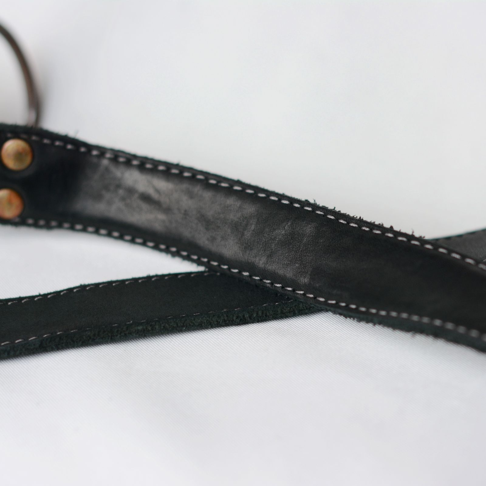 CALF LEATHER BELT D-RING NARROW LONG”