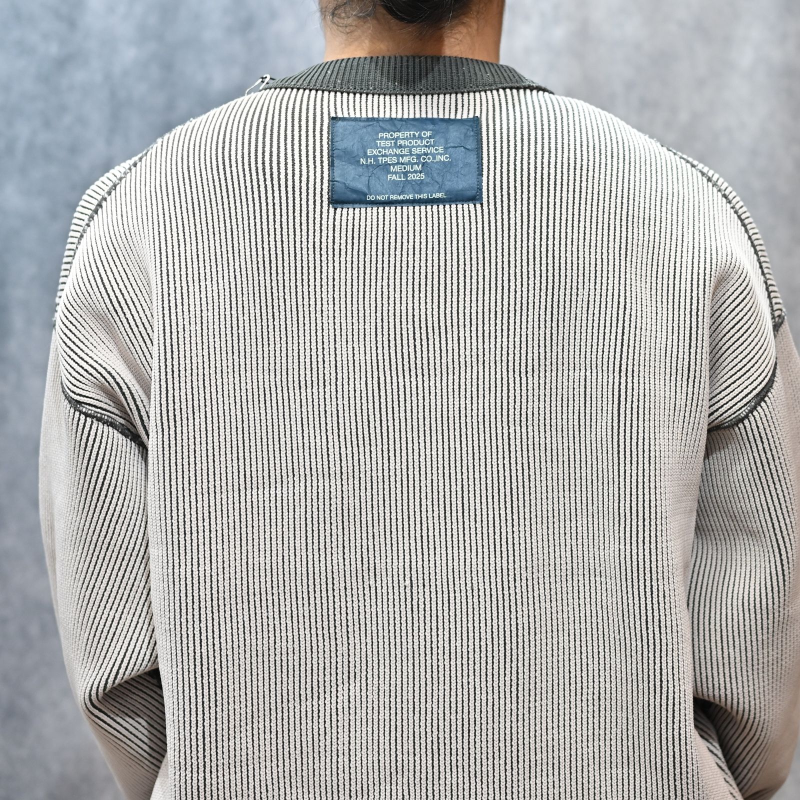 EXCHANGE SERVICE TOPS KNIT （MIX GRAY）｜リバーシブル ニット｜9252-KT02-016